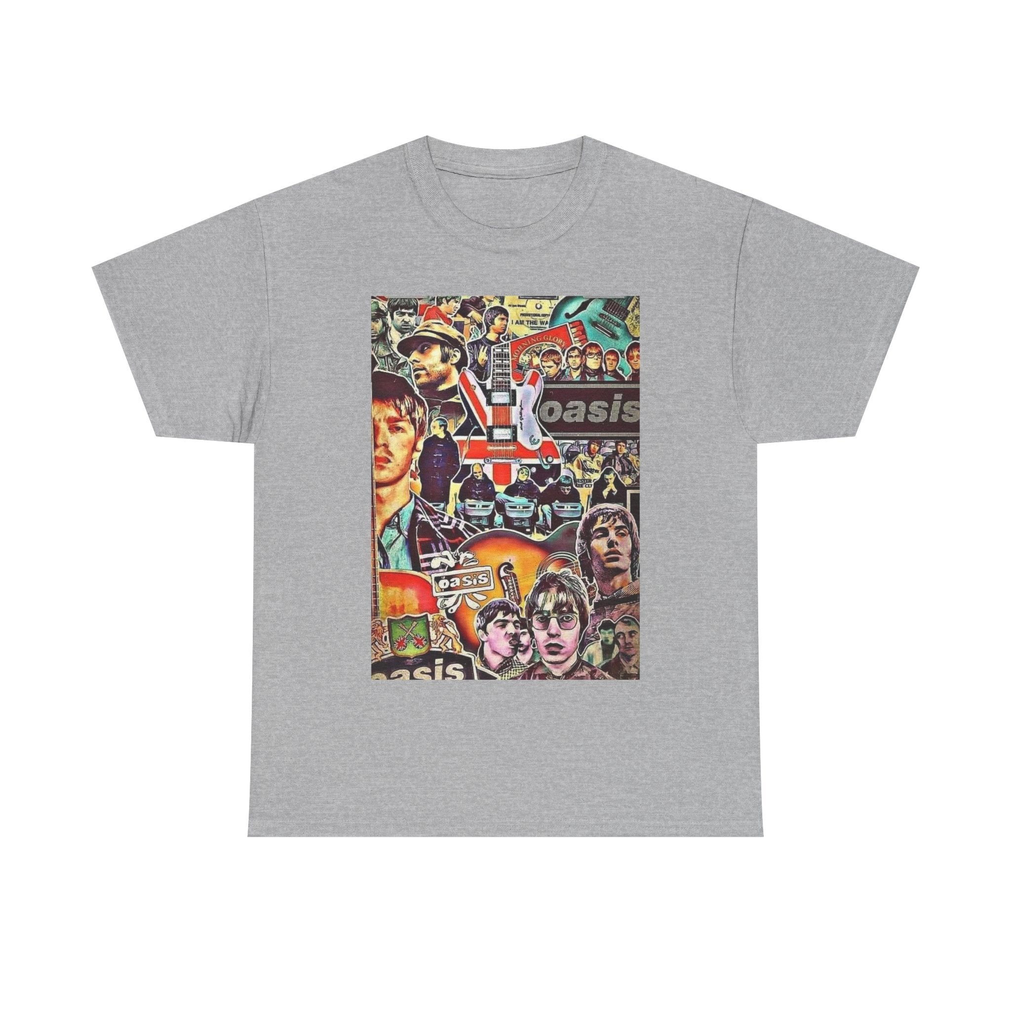 Oasis Collage T-Shirt – Retro Britpop Band Graphic Tee