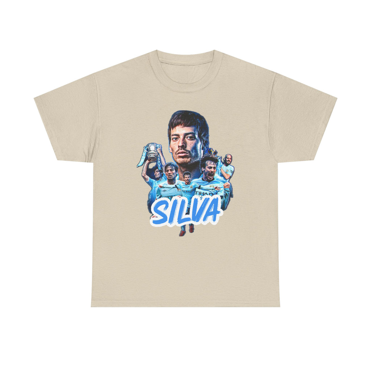 David Silva Manchester City Soccer Tee — Classic Player Portrait Football Shirt