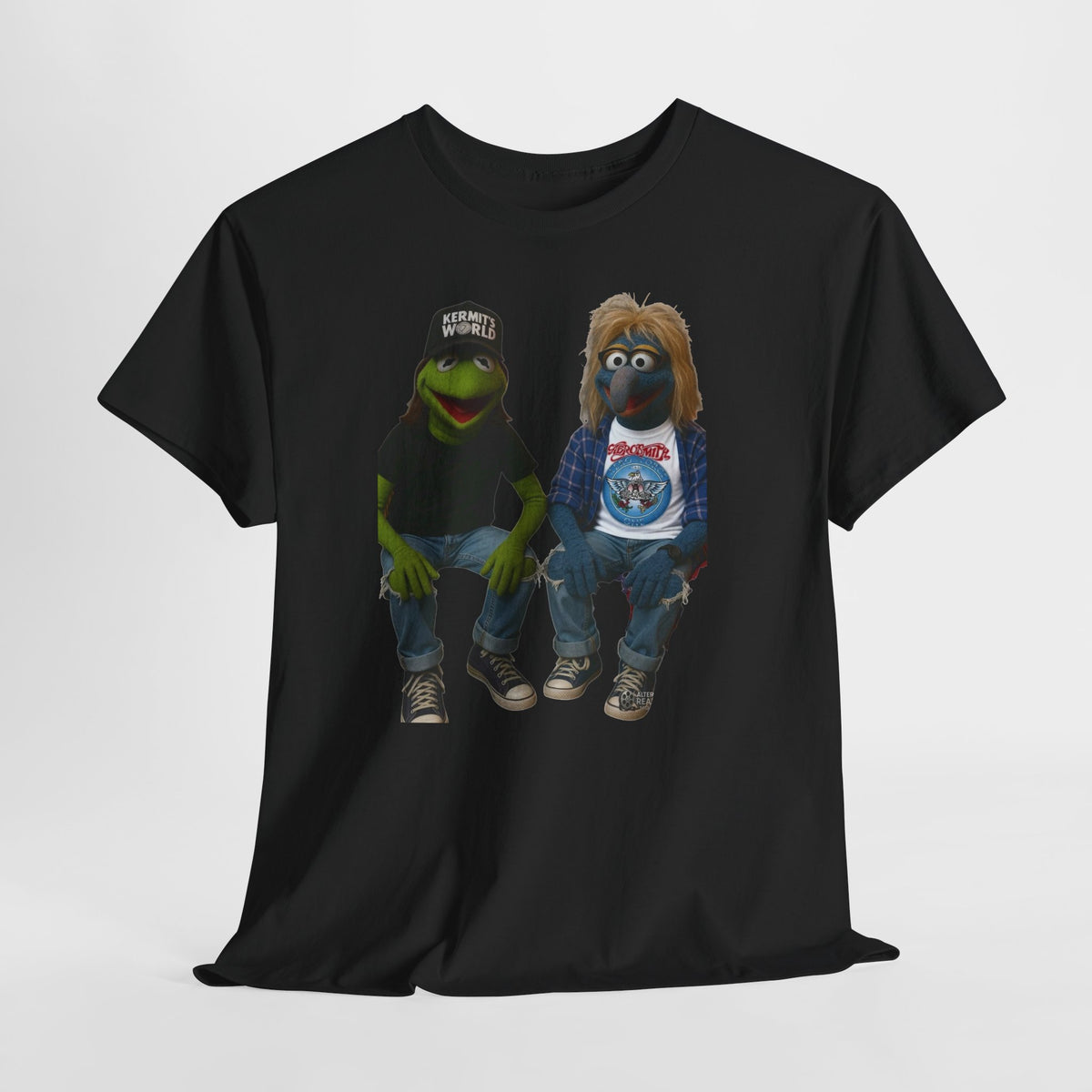 Kermit & Gonzo Waynes World Inspired Character Graphic T-Shirt