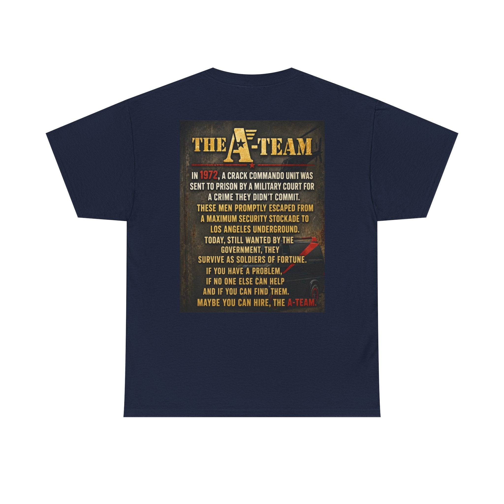 A-Team Graphic Tee — Retro TV Series Logo & Character Poster T-Shirt