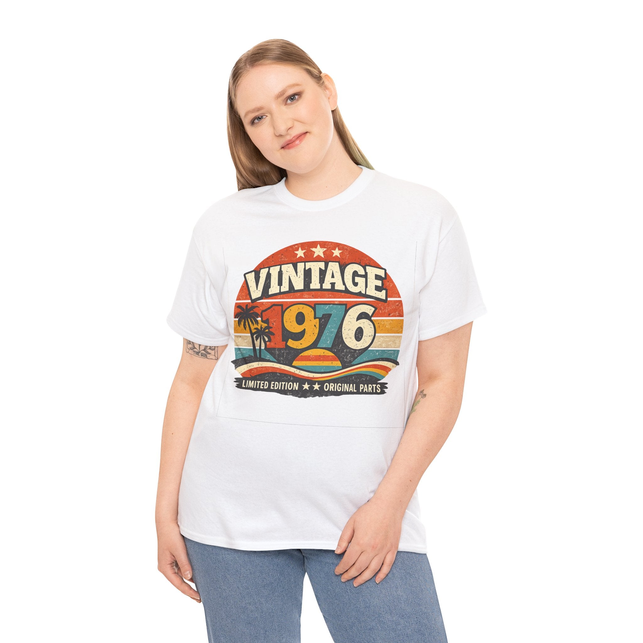 Vintage 1976 T-Shirt — Retro Beach Graphic "Vintage 1976" Birthday Tee