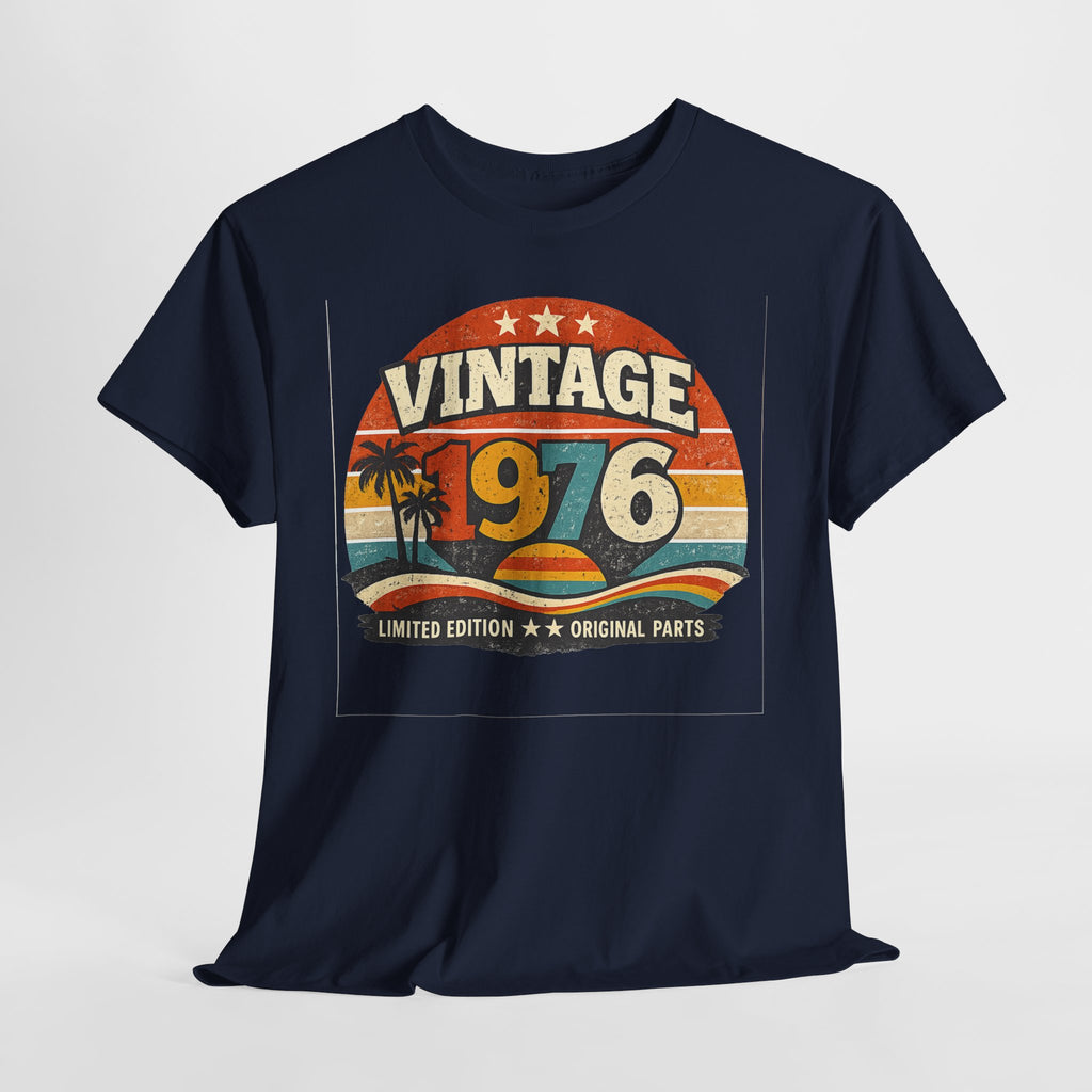 Vintage 1976 T-Shirt — Retro Beach Graphic "Vintage 1976" Birthday Tee