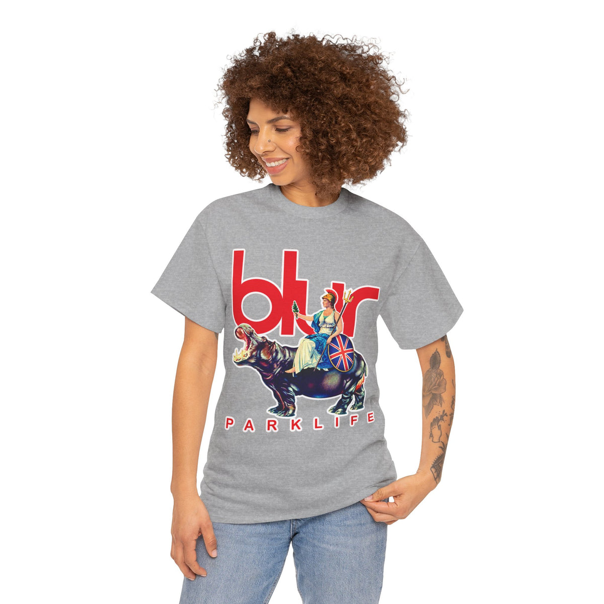 Blur PARKLIFE British Bulldog Graphic Cotton T-Shirt