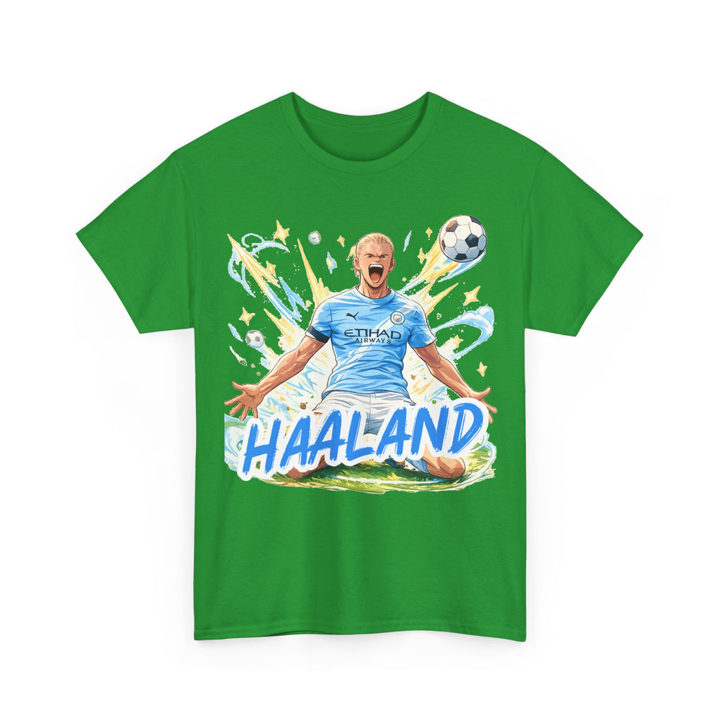 Erling Haaland Anime Fan Tee — Celebratory Football Player Graphic T-Shirt