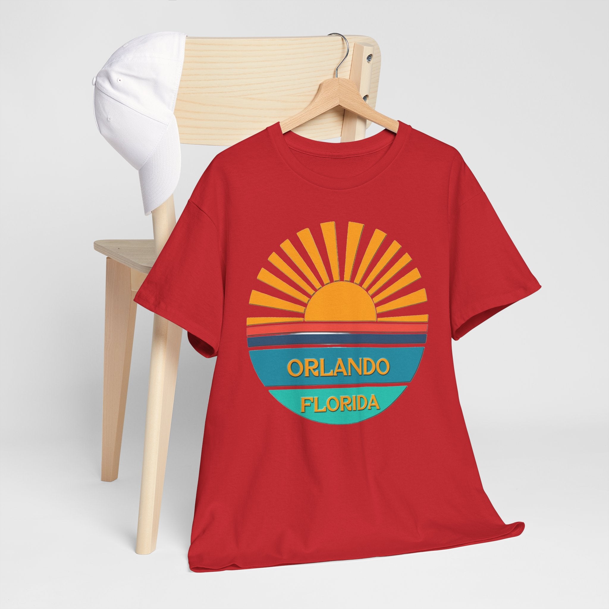 Orlando Florida Sunset T-Shirt – Retro Sunburst Vacation Tee