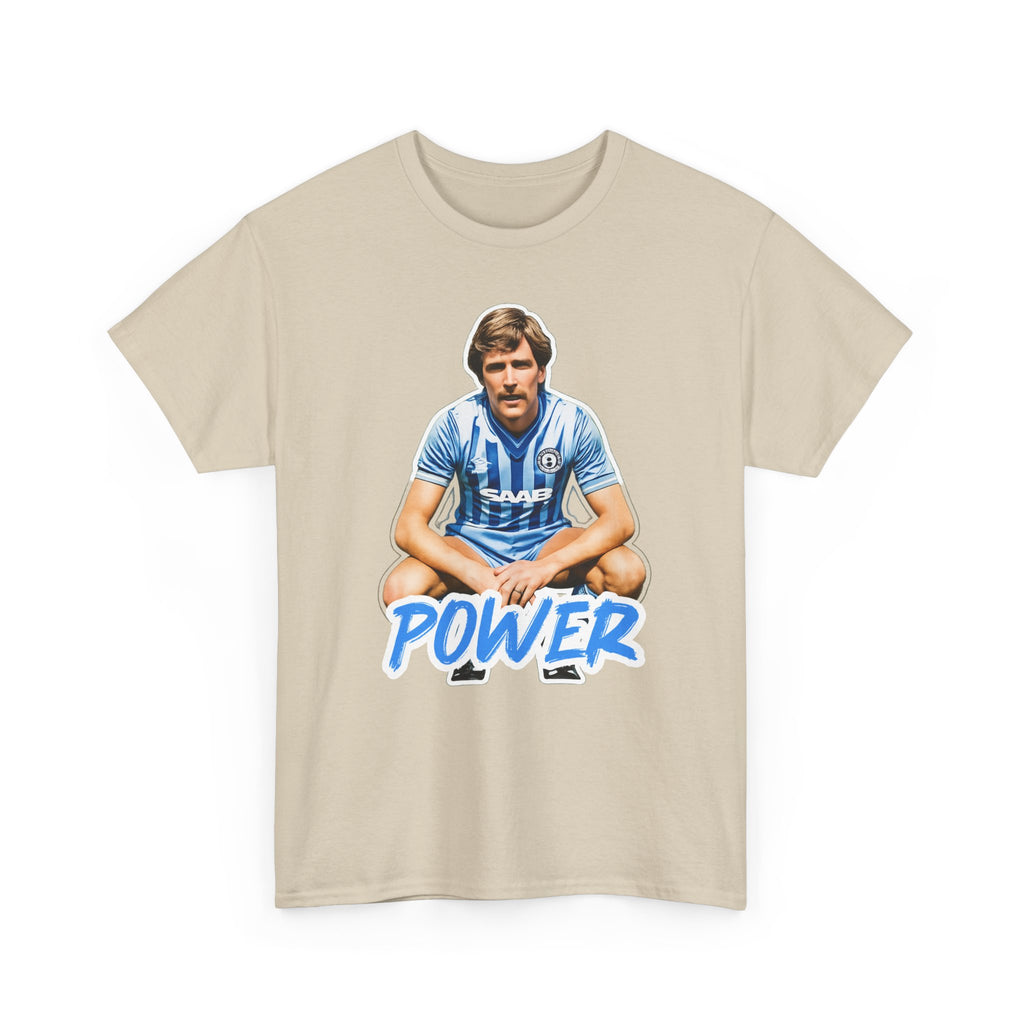 Paul Power Manchester City Legend Player Graphic Tee — Retro Football Jersey Design