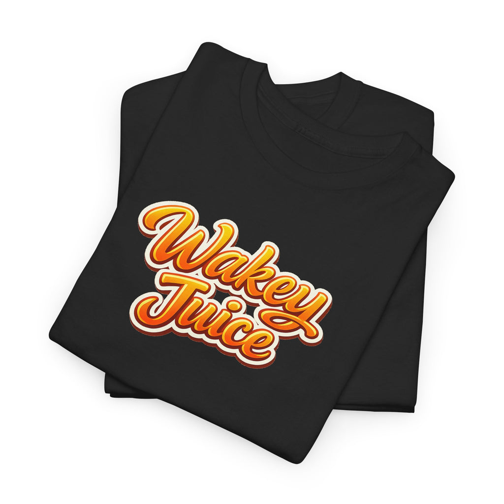 Wakey Juice T‑Shirt — Retro Orange Script Graphic Tee