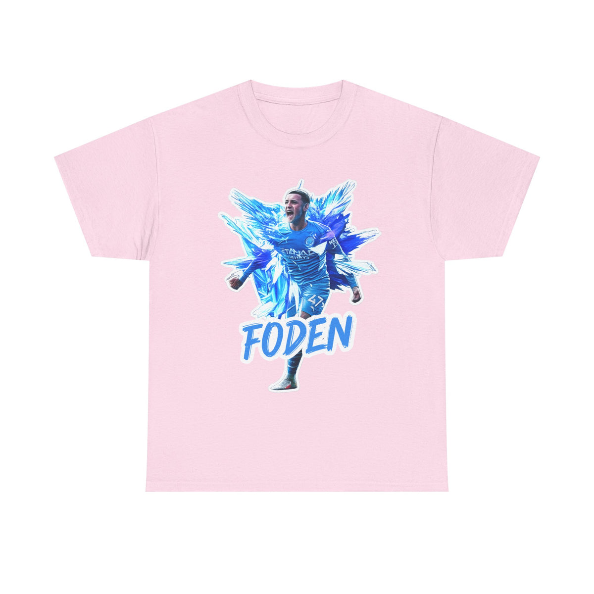 Phil Foden Manchester City Soccer T‑Shirt — Blue Graphic Football Fan Tee