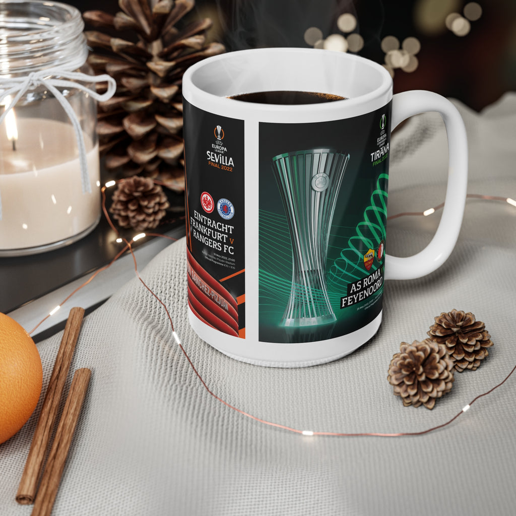 2022 UEFA Finals Programme Covers Inspired Ceramic Coffee Mug