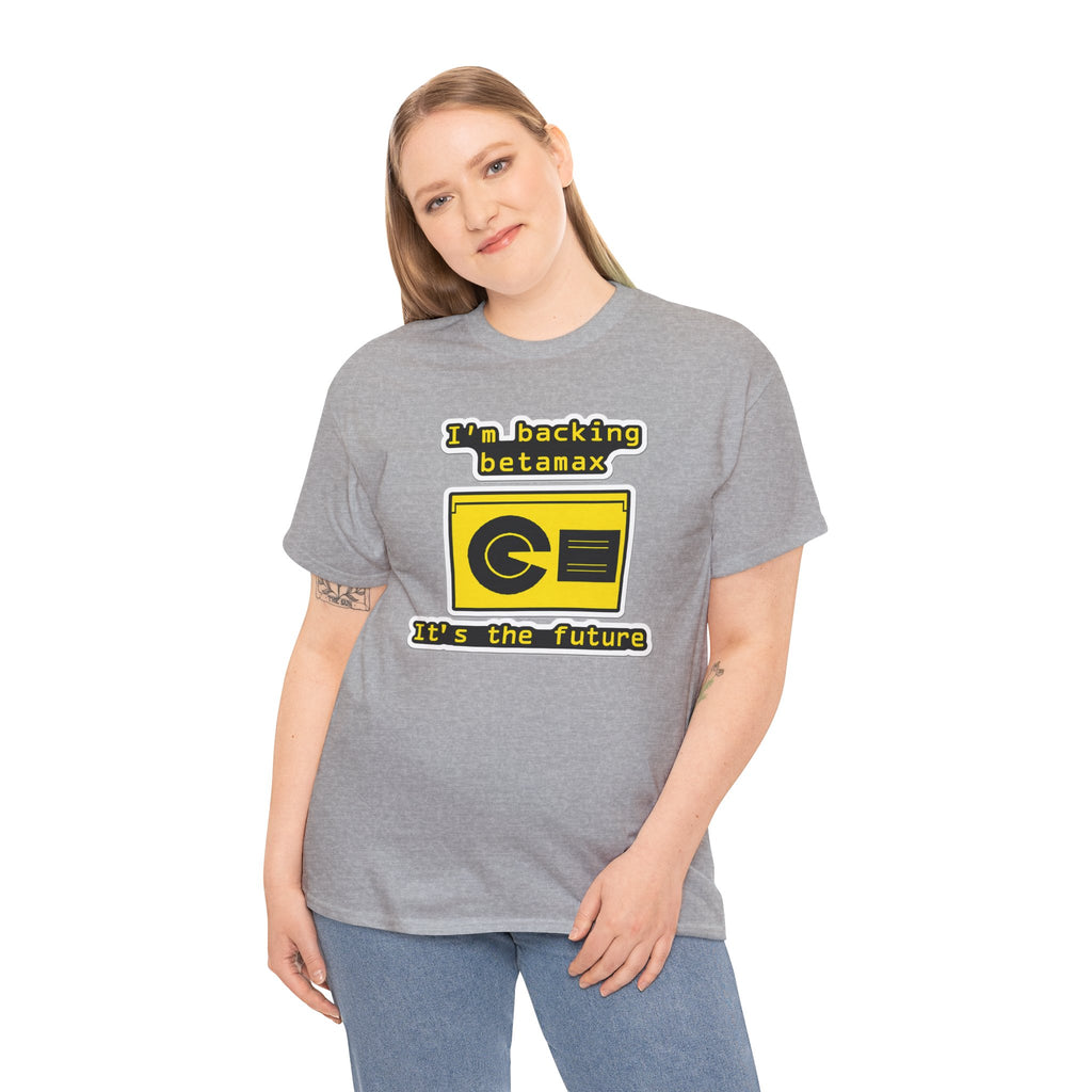 Betamax Retro Tee — "I’m backing betamax, it’s the future" Vintage Cassette T-Shirt