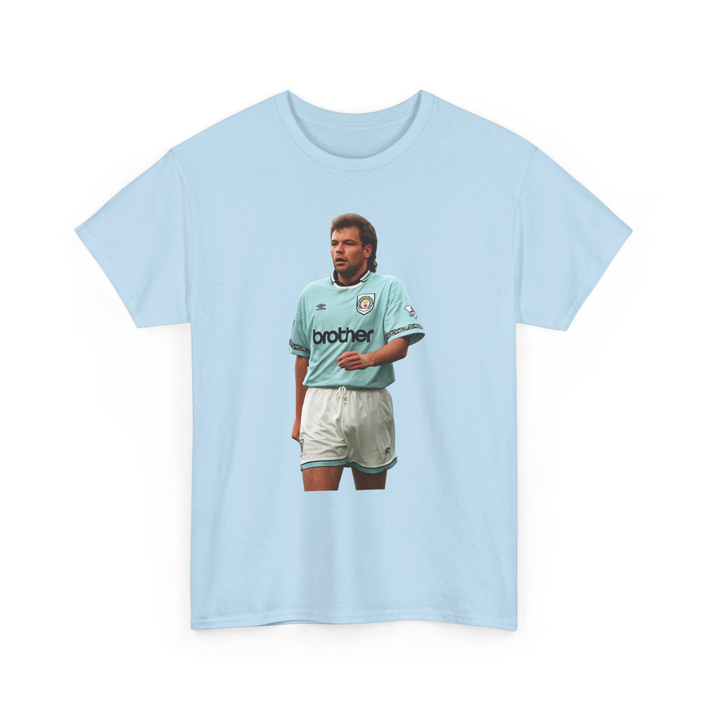 Uwe Rosler Manchester City Legend Graphic Tee - Retro Football Kit Print