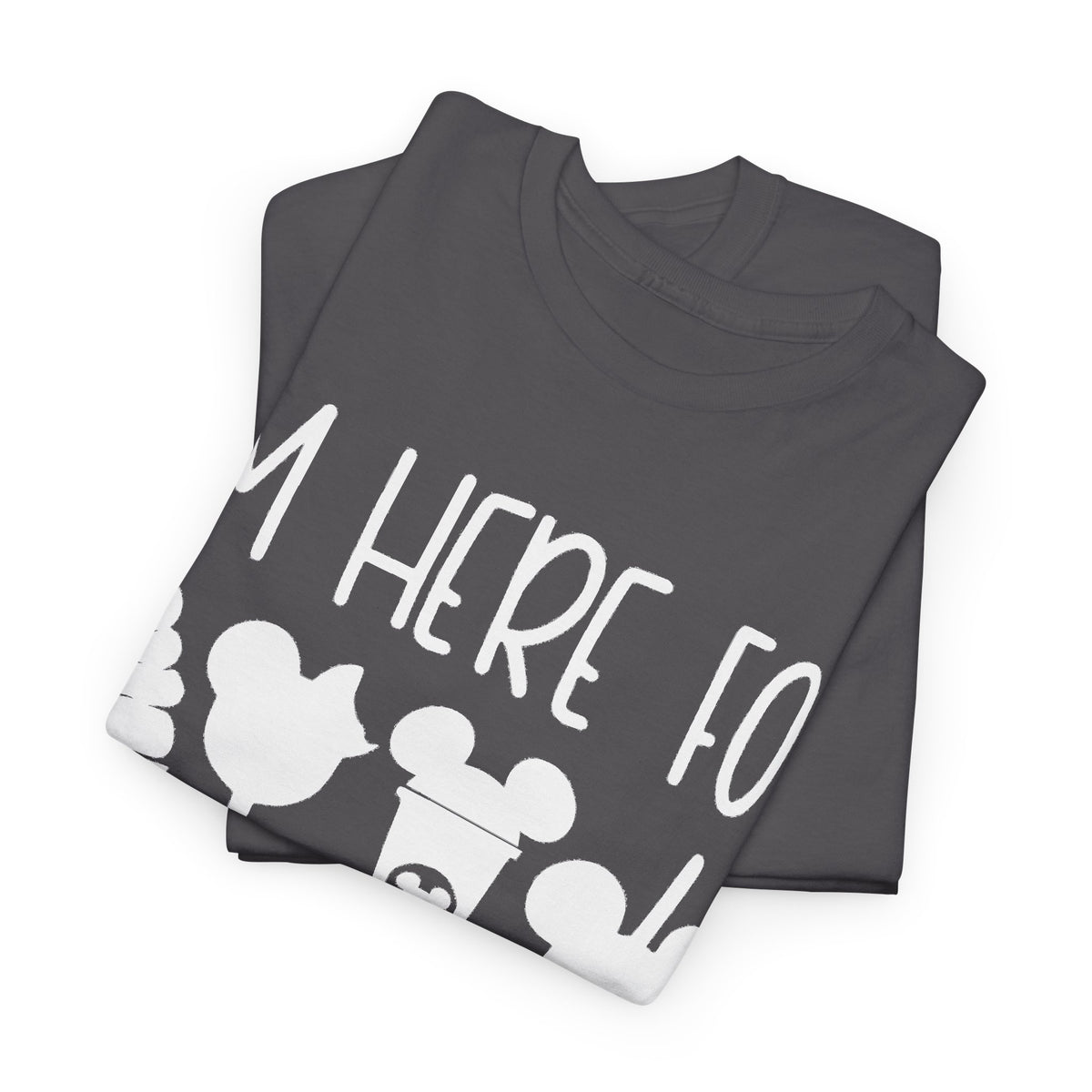 I'm here for the snacks Unisex Heavy Cotton Tee