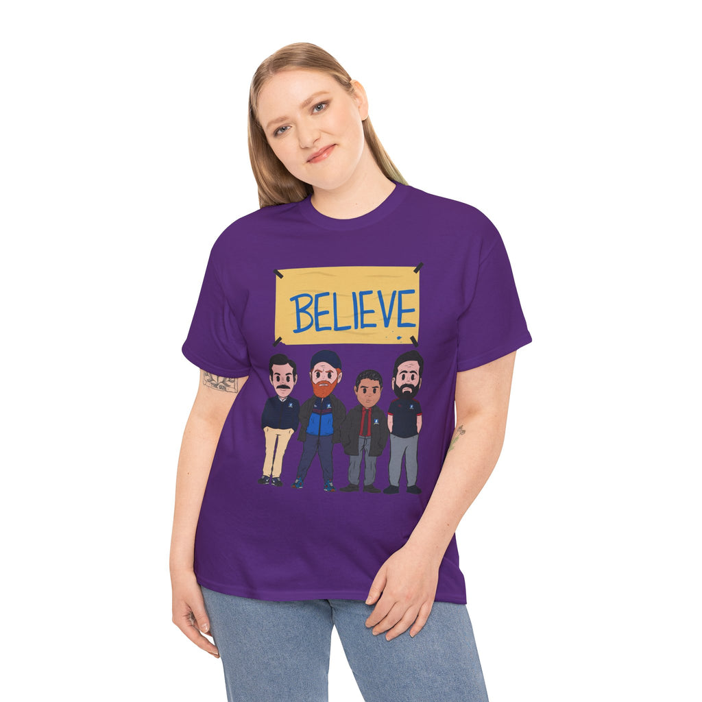 Ted Lasso Inspired Believe Cartoon Band Cotton T-Shirt