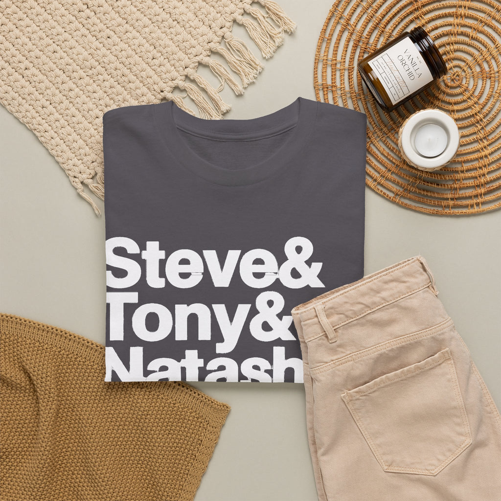 Avenger Names T-Shirt — Steve & Tony & Natasha & Bruce & Clint & Thor Tee