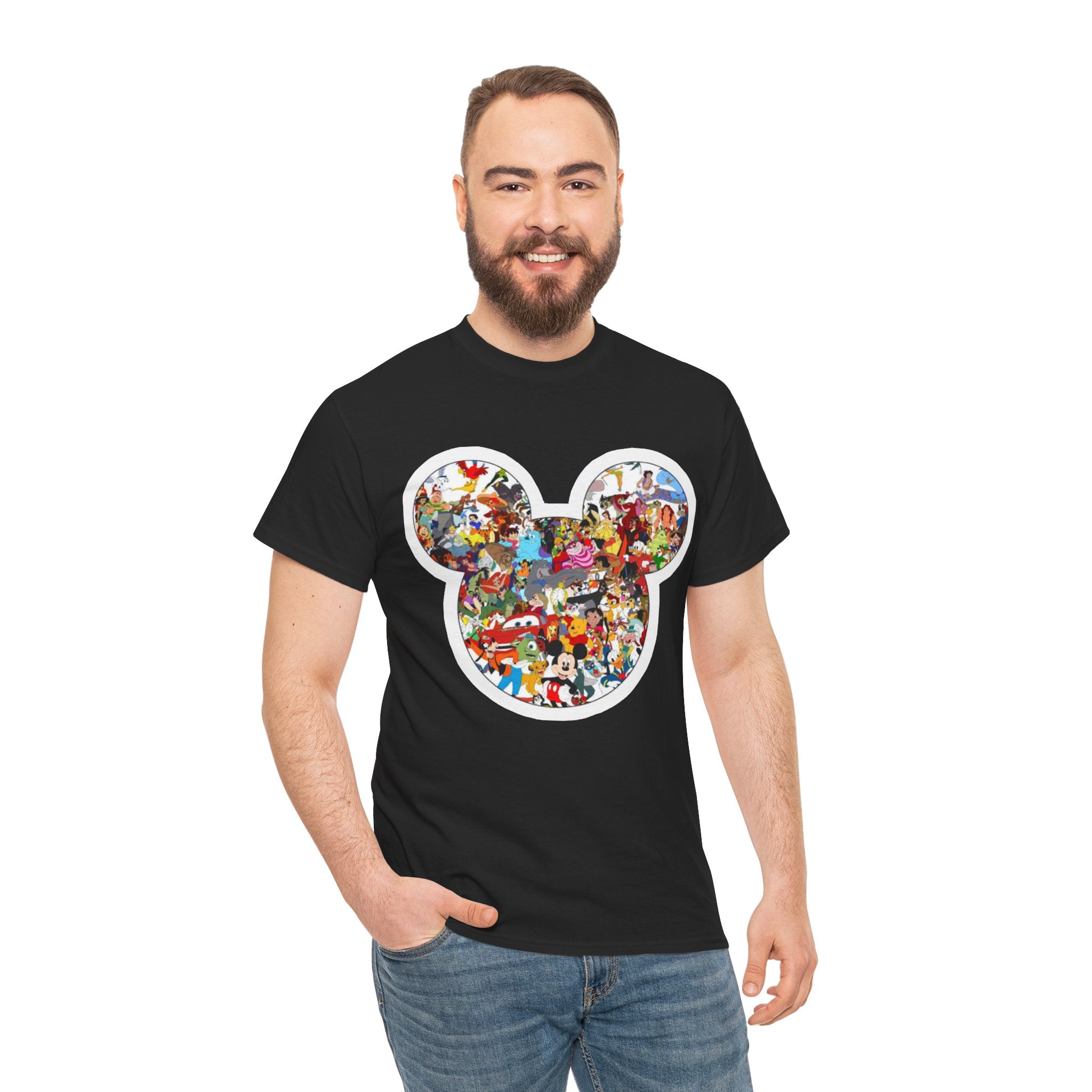 Mickey Collage T-Shirt — Vintage Disney Characters Graphic Tee