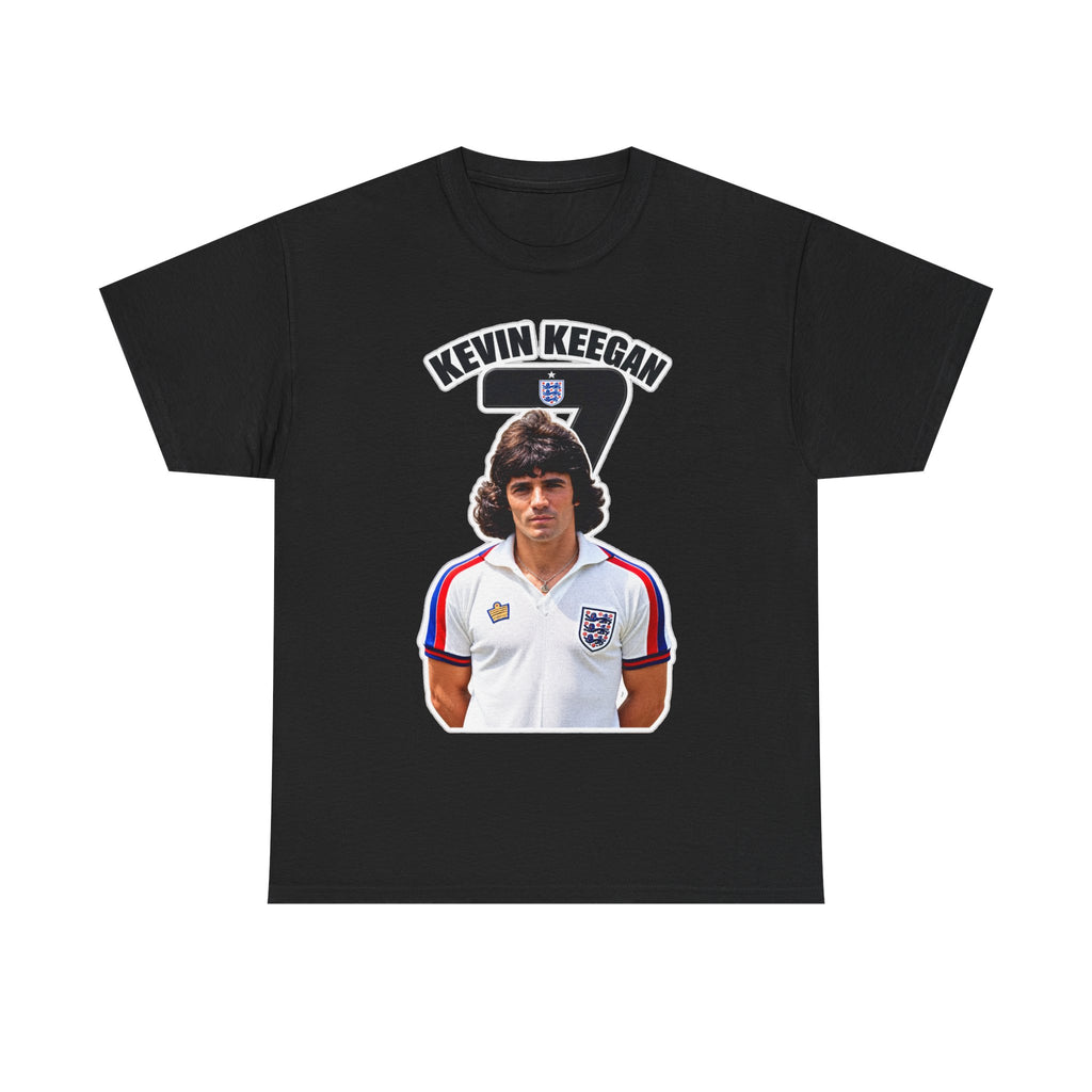 Kevin Keegan England Retro Soccer Cotton T -Shirt / Tee
