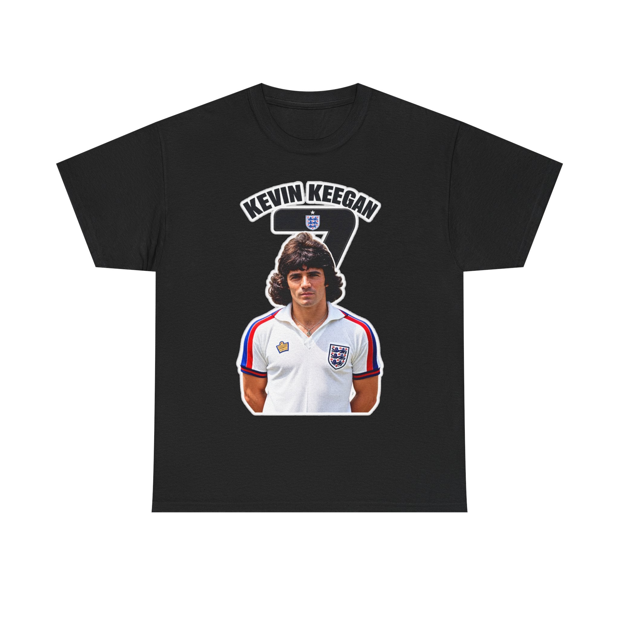Kevin Keegan England Retro Soccer Cotton T -Shirt / Tee