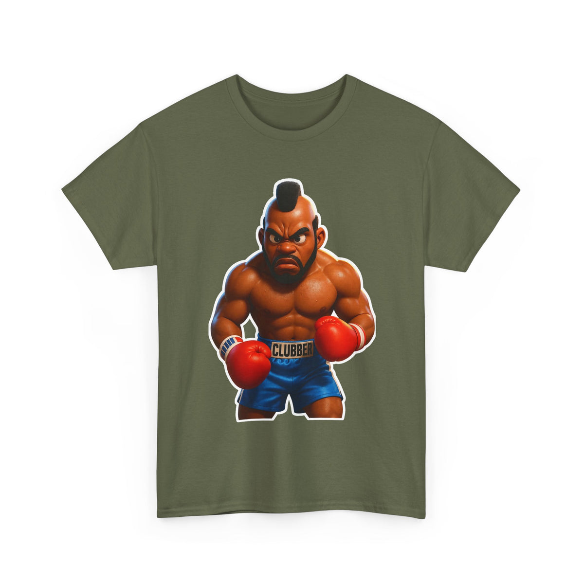MR T Clubber Lang Boxer Character Tee — Tough Guy Cartoon Boxing T-Shirt