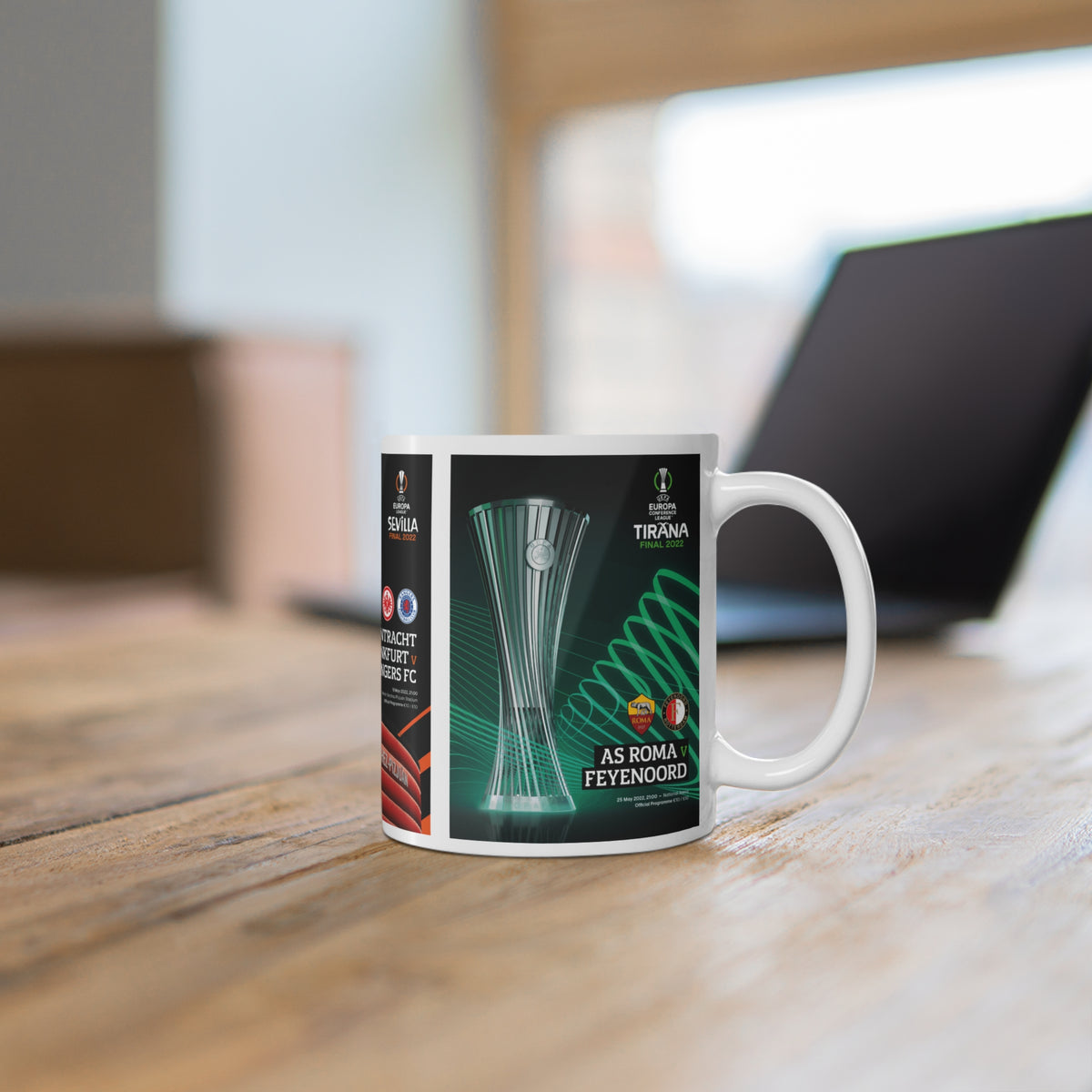 2022 UEFA Finals Programme Covers Inspired Ceramic Coffee Mug
