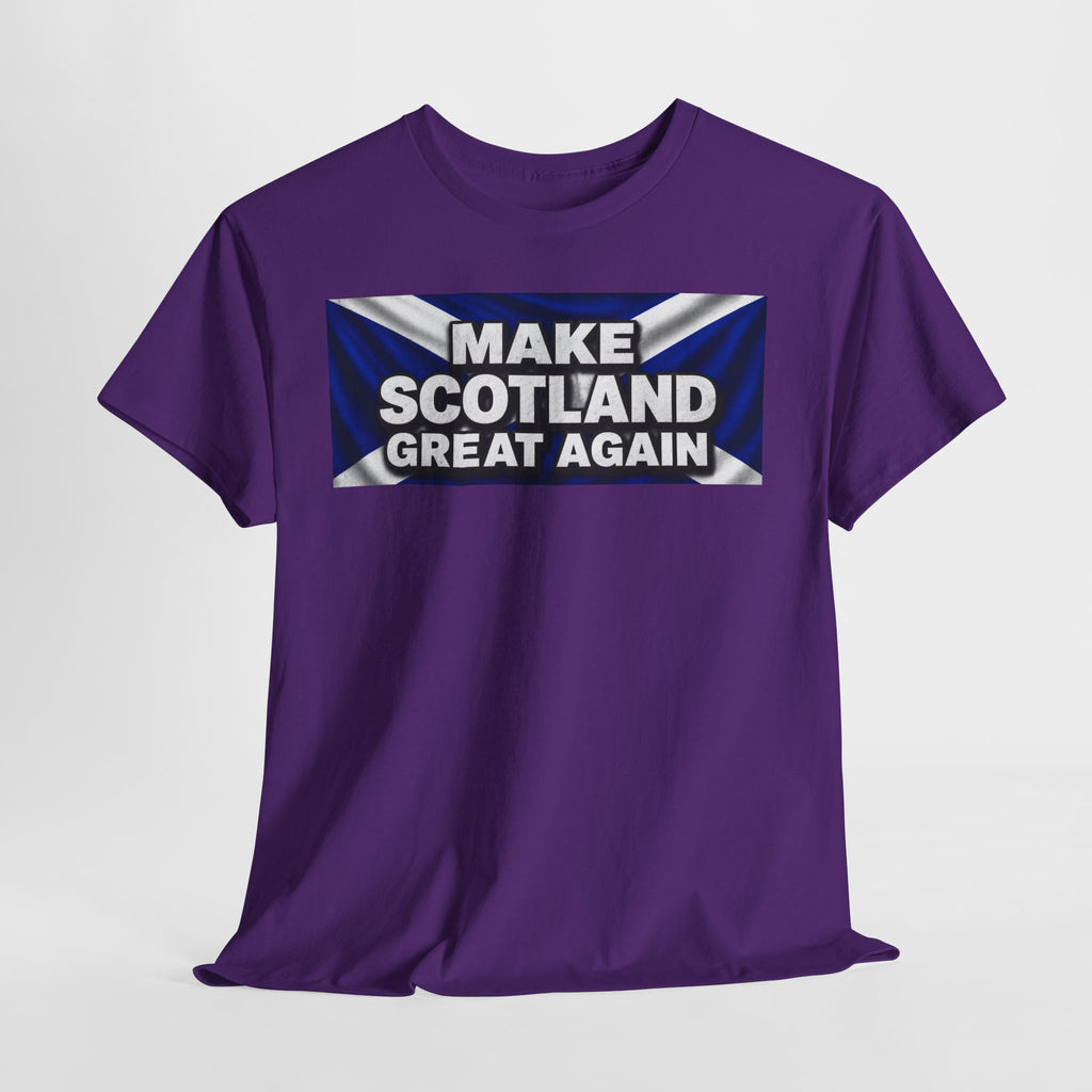 Make Scotland Great Again T‑Shirt — Scottish Flag Slogan Tee