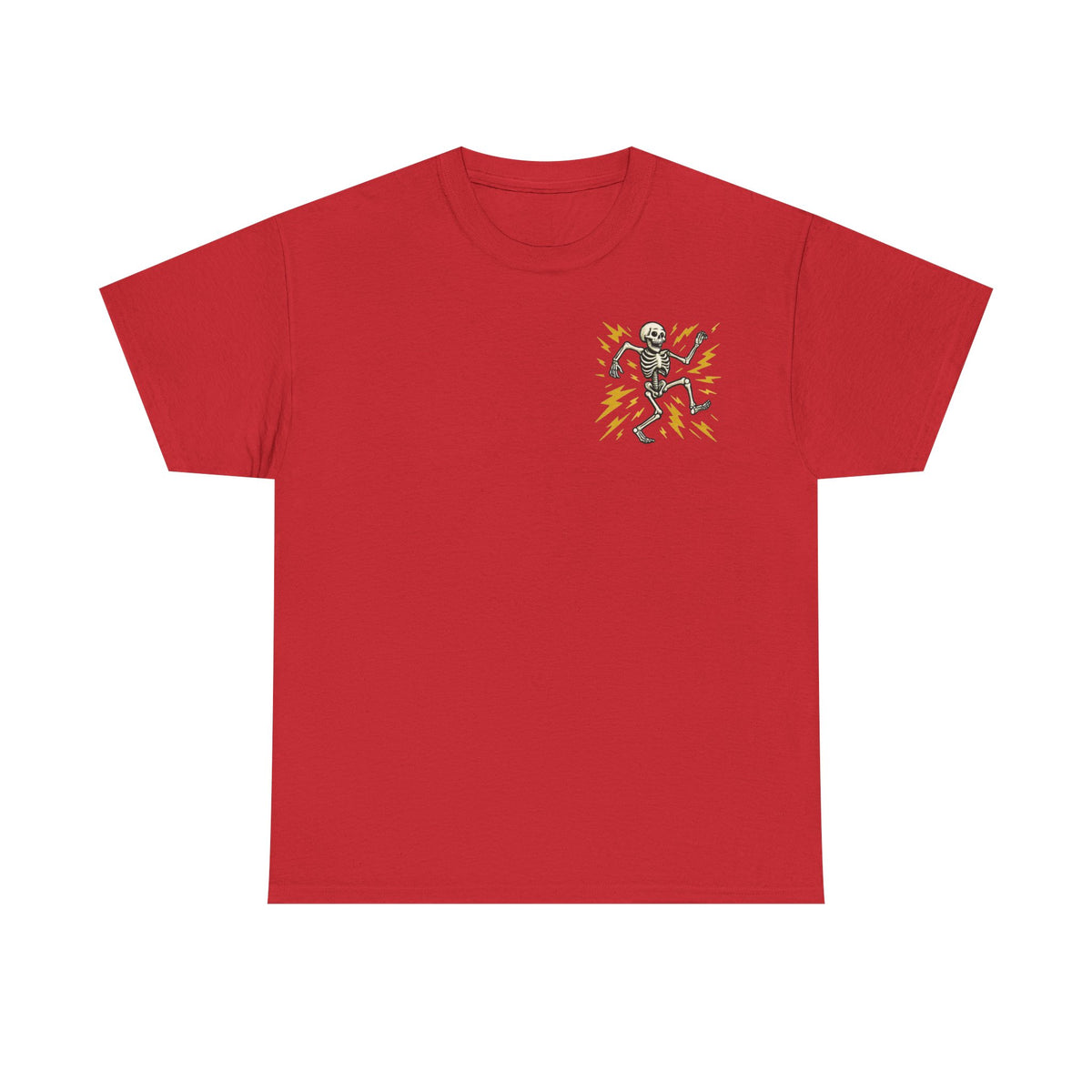 Electrician Skeleton Tee — "I'm an Electrician: If I Dance Without Music, Shut the Main Breaker Off"
