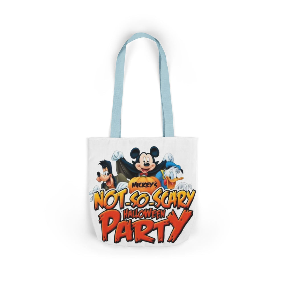 Halloween Party Canvas Tote Bag — "Not-So-Scary Halloween Party" Graphic