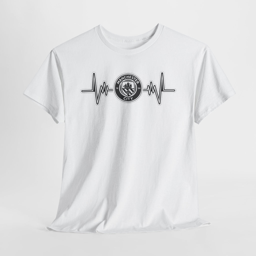 Manchester City Heartbeat Logo T-Shirt — Emergency Medical Services Pulse Tee
