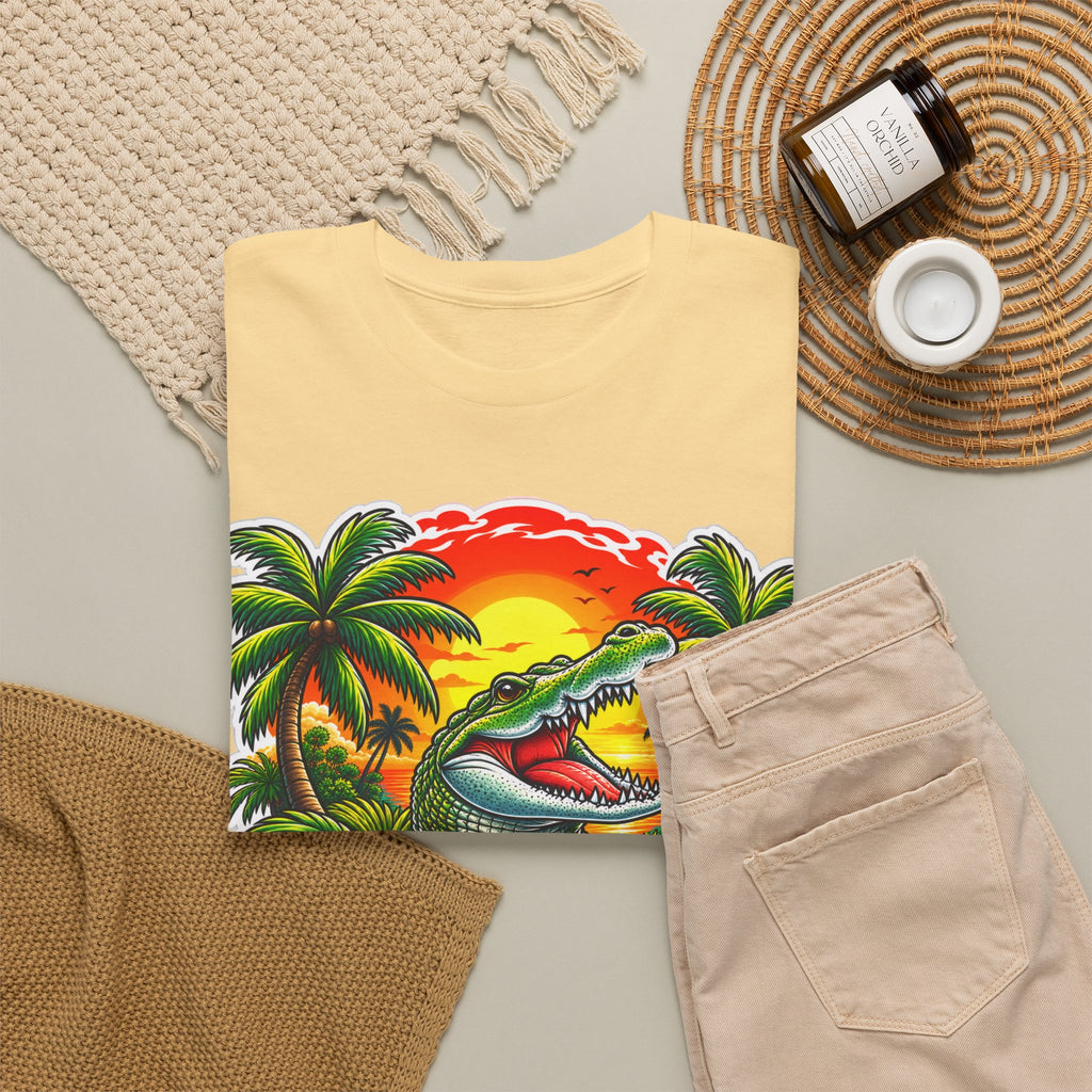 Florida Gator Sunset T-Shirt — Tropical Palm Beach Vacation Tee