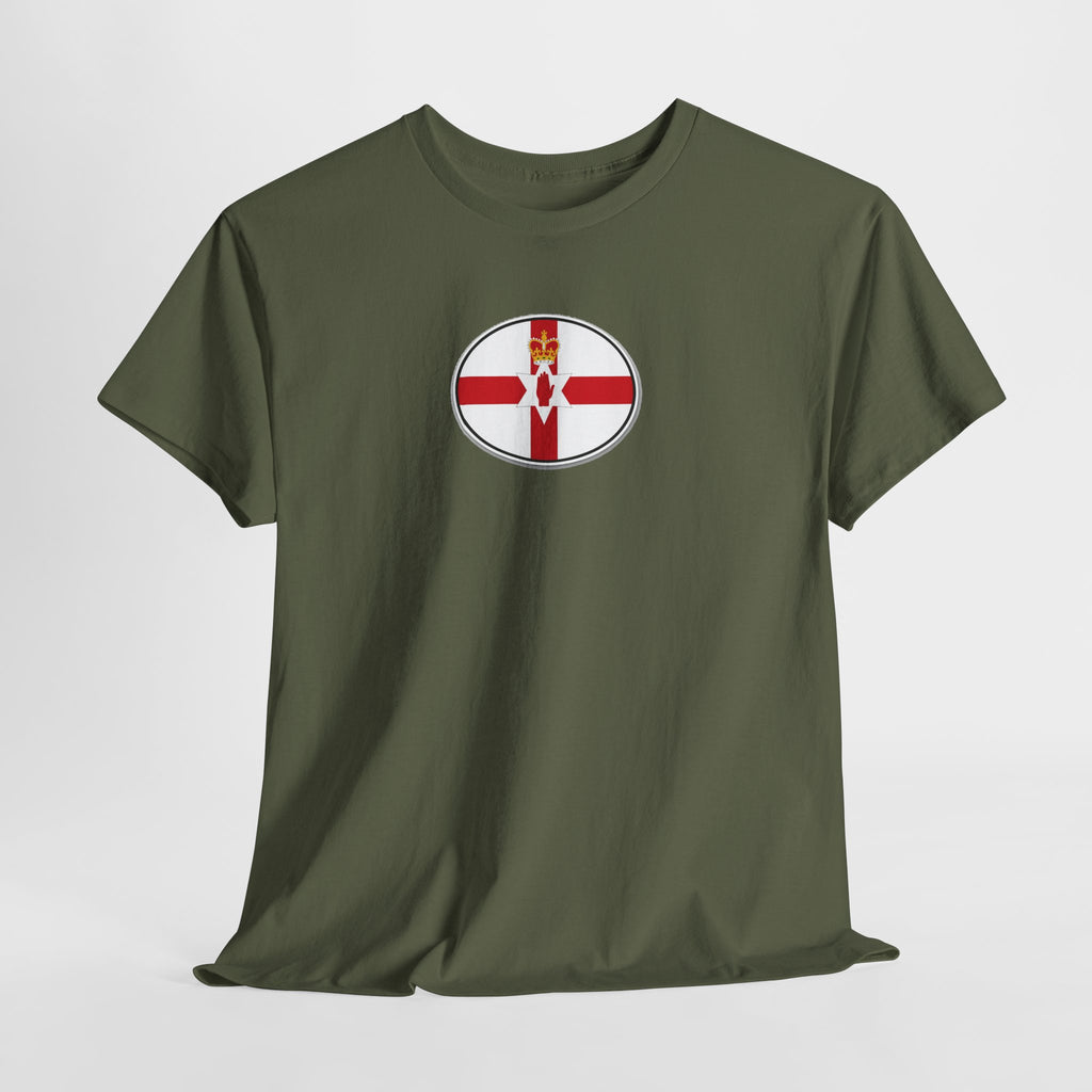 Northern Ireland Flag T‑Shirt — Small Oval Emblem Votton T-Shirt