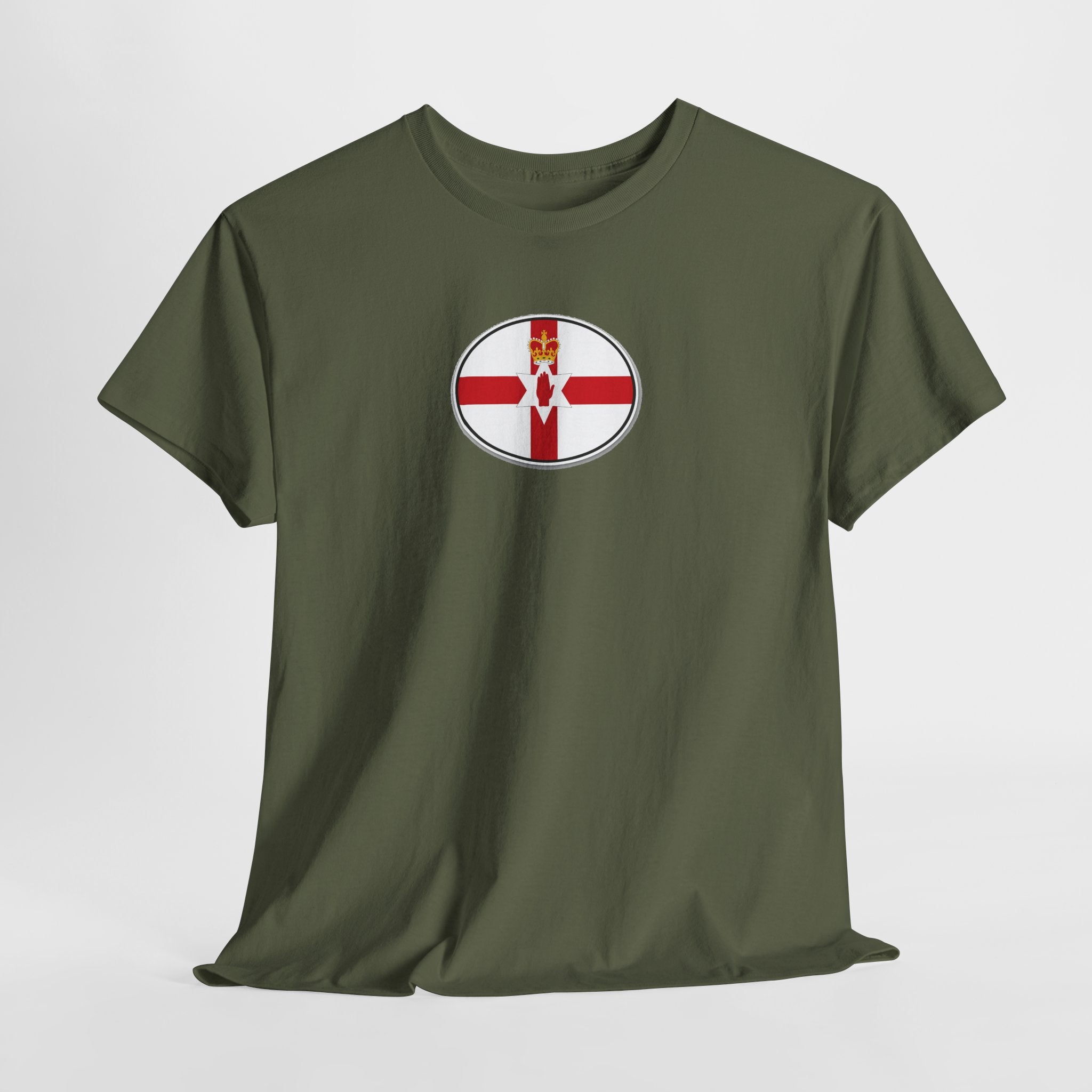 Northern Ireland Flag T‑Shirt — Small Oval Emblem Votton T-Shirt
