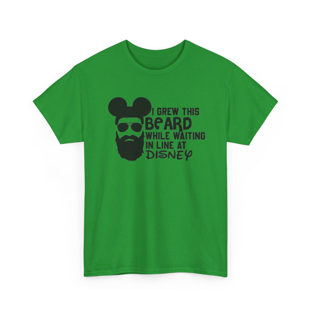 Beard While Waiting Tee – "I Grew This Beard While Waiting In Line At Disney" Funny Disney Dad T-Shirt