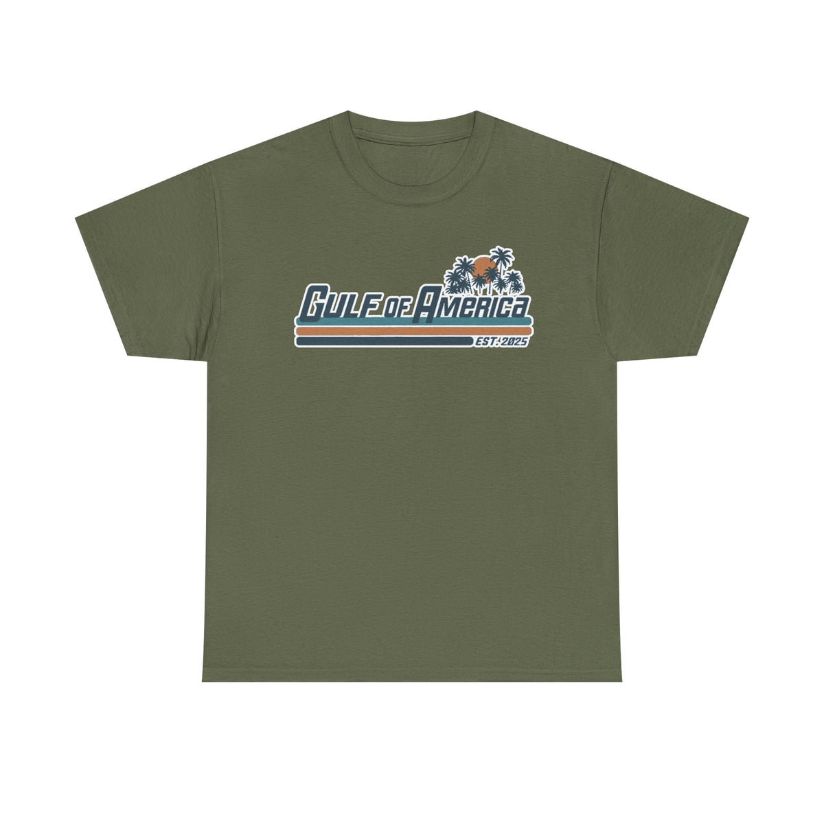 Gulf of America Vintage Surf Tee — Retro Beach Logo T-Shirt