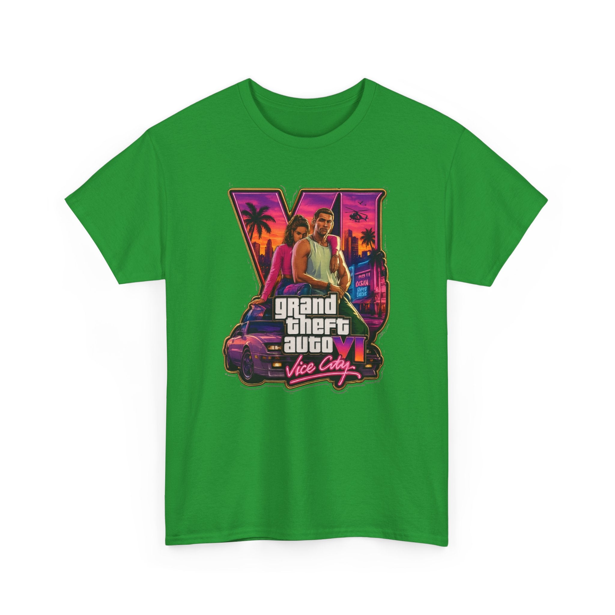 Grand Theft Auto Vice City Retro Logo Tee / Cotton T-Shirt