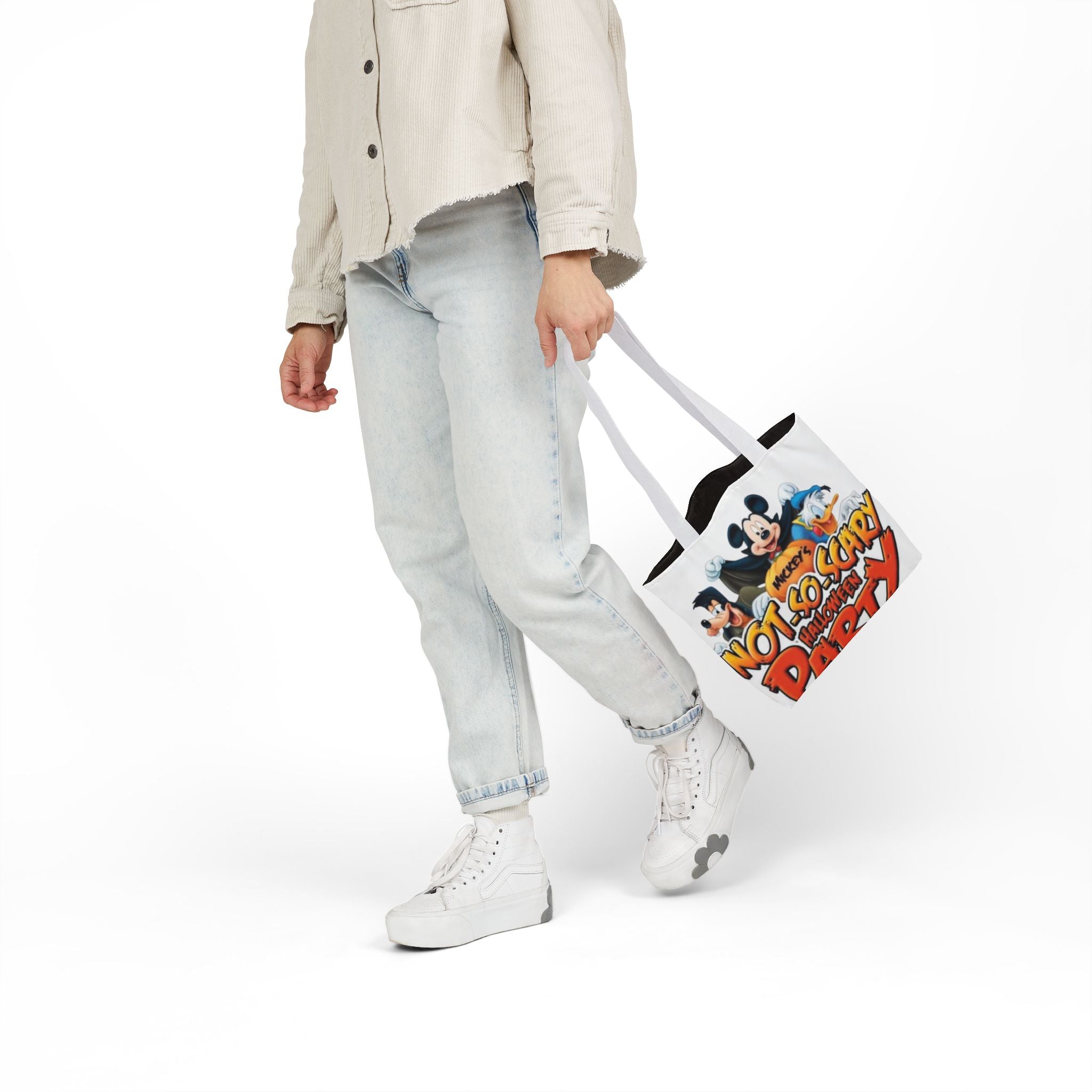 Halloween Party Canvas Tote Bag — "Not-So-Scary Halloween Party" Graphic