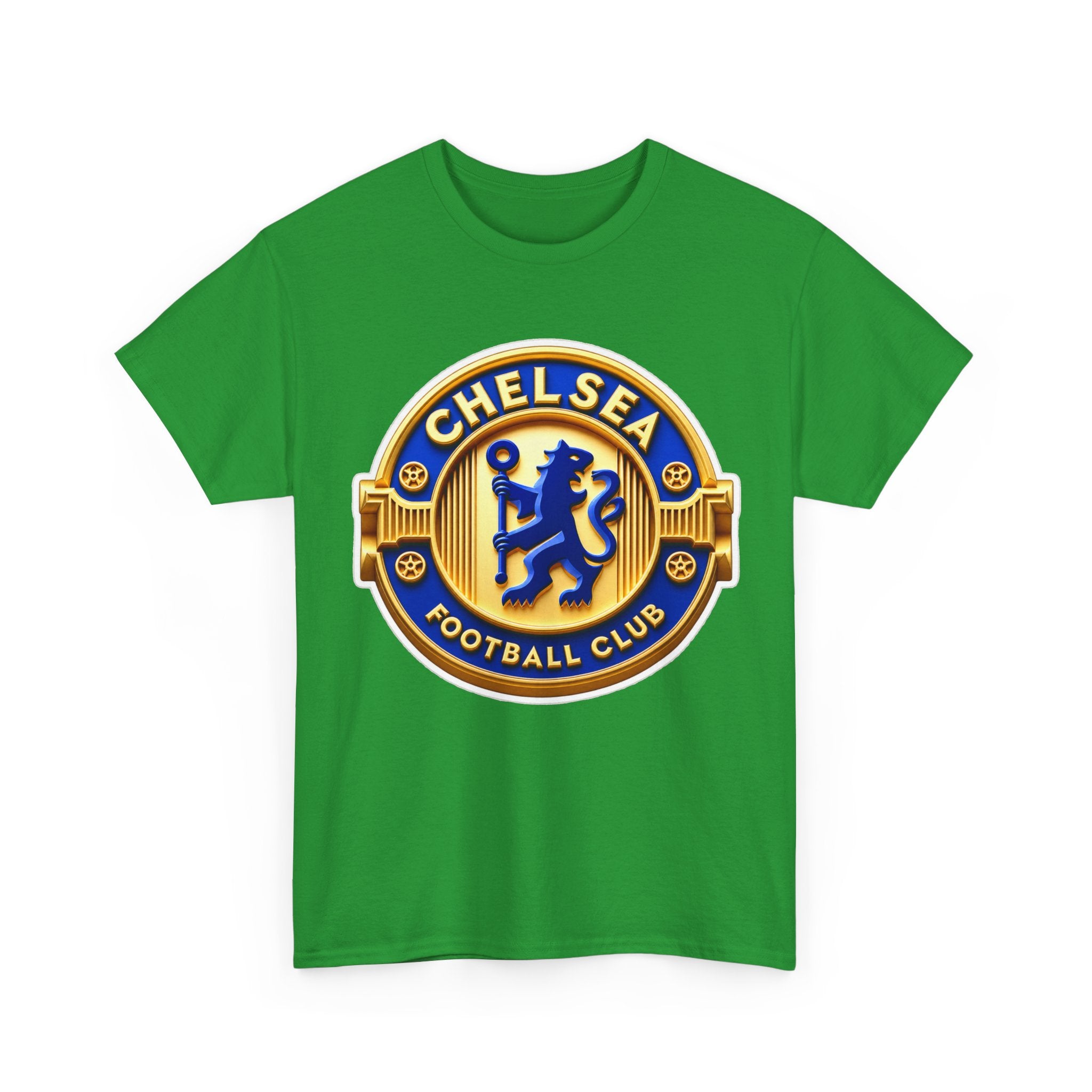Chelsea Football Club Crest Tee — Retro Blue & Gold Soccer Emblem T-Shirt