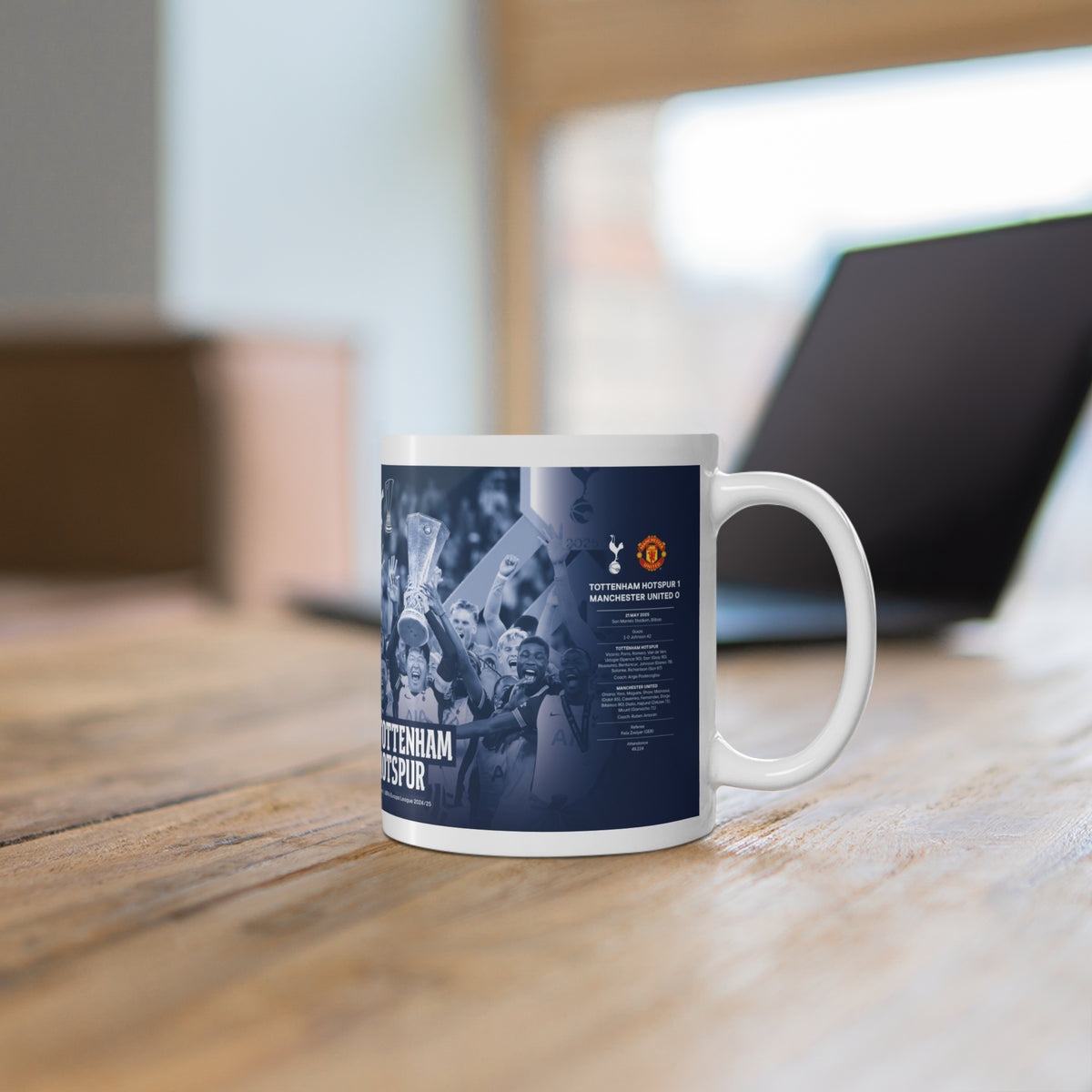 2025 UEFA Europa League Winners Programme Cover Inspired Ceramic Coffee Mug — 11oz & 15oz
