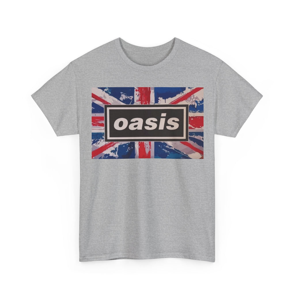 Oasis Union Jack Tee – Vintage British Band Logo T-Shirt
