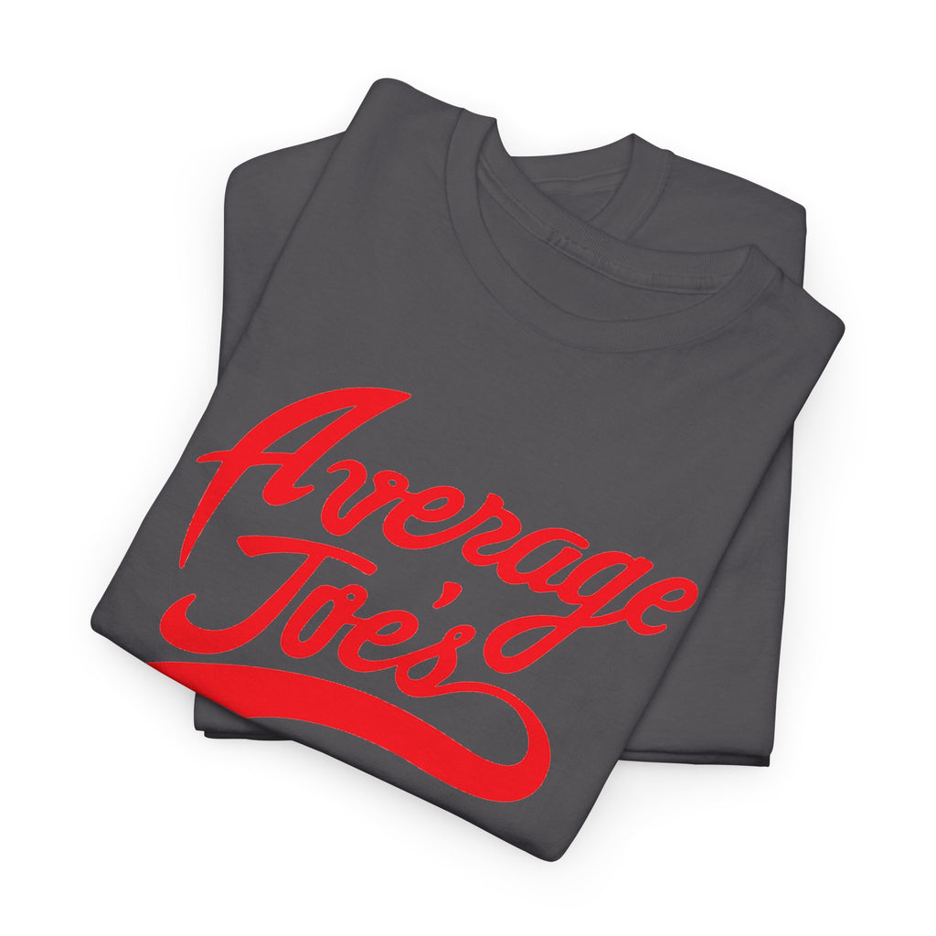 Average Joe's Graphic Tee — Retro Script White T-Shirt