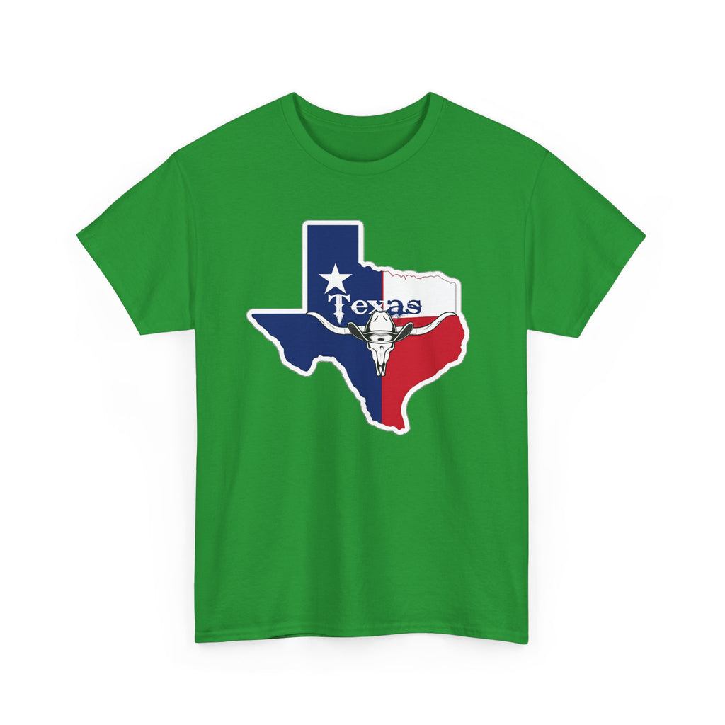 Texas Flag Outline T-Shirt — Lone Star State Map Tee with 'Texas' Text