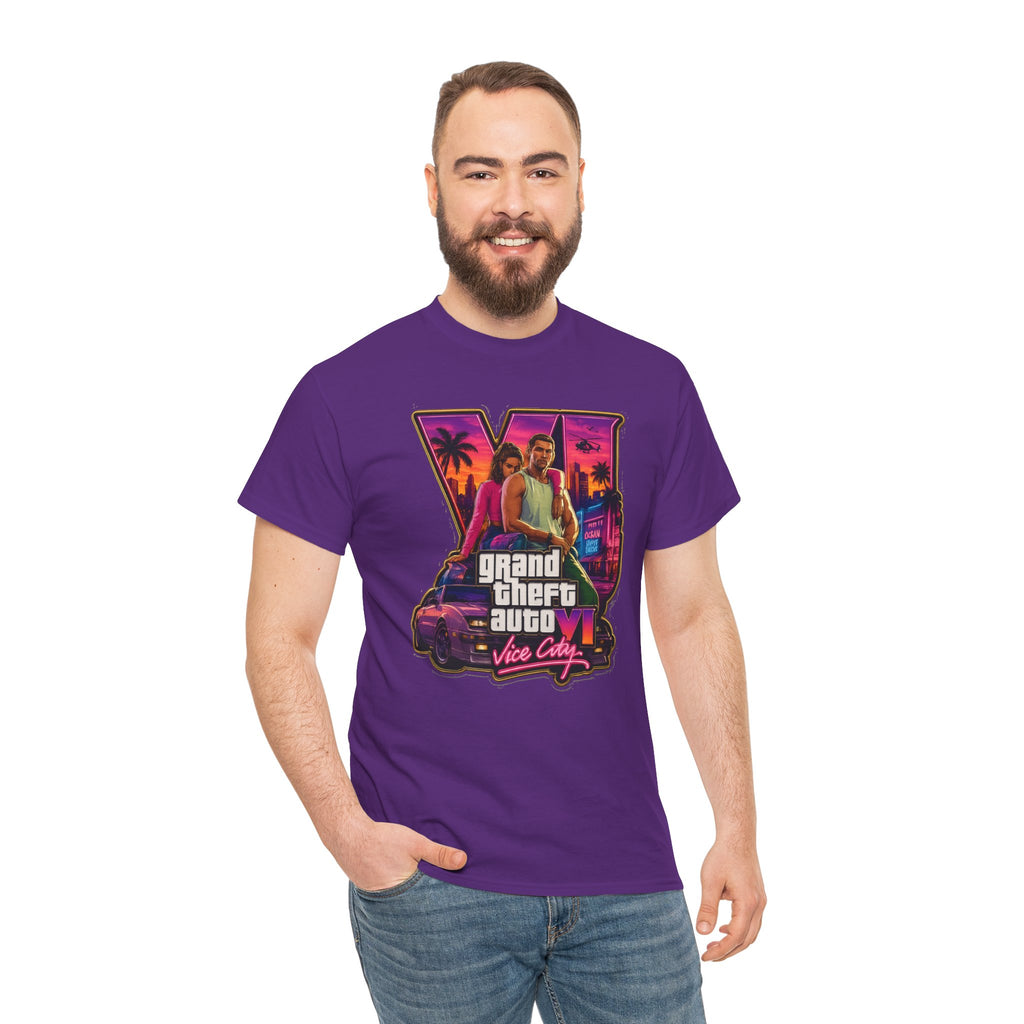 Grand Theft Auto Vice City Retro Logo Tee / Cotton T-Shirt