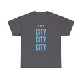 Manchester City City City Tee — Retro Three-Star Premier League Lion Soccer Shirt