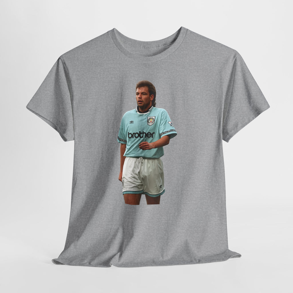 Uwe Rosler Manchester City Legend Graphic Tee - Retro Football Kit Print