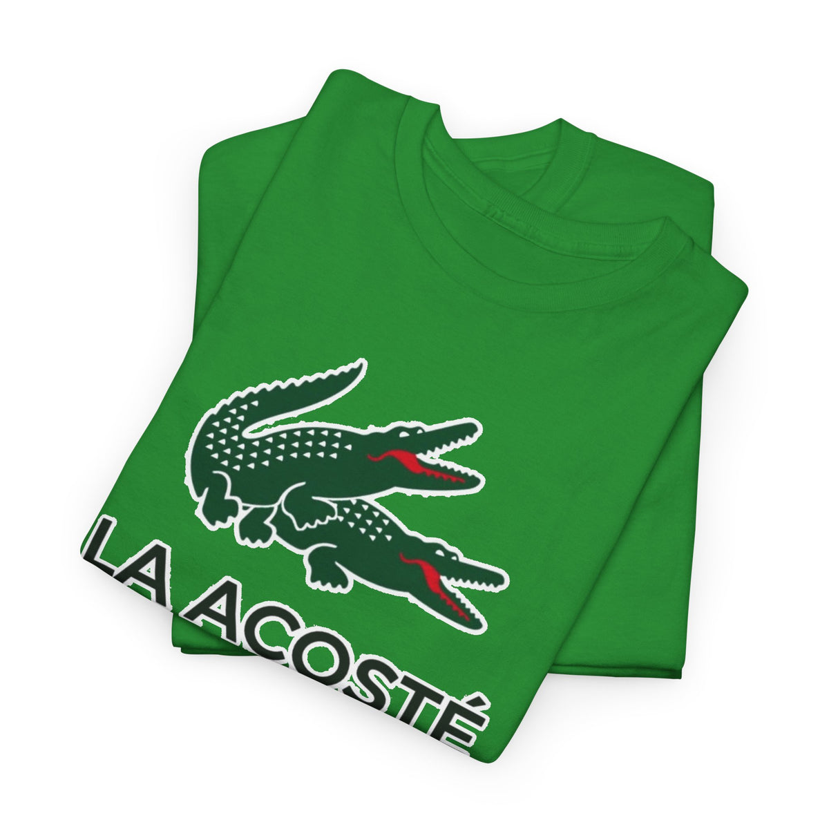 La Acosté Crocodile Logo Graphic Cotton Tee / T-Shirt