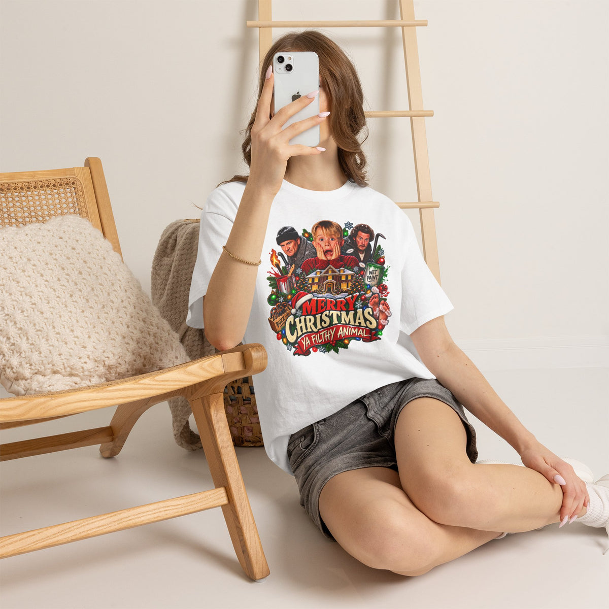 #Christmas Tee - "Merry Christmas Ya Filthy Animal" Home Alone Movie Holiday Shirt