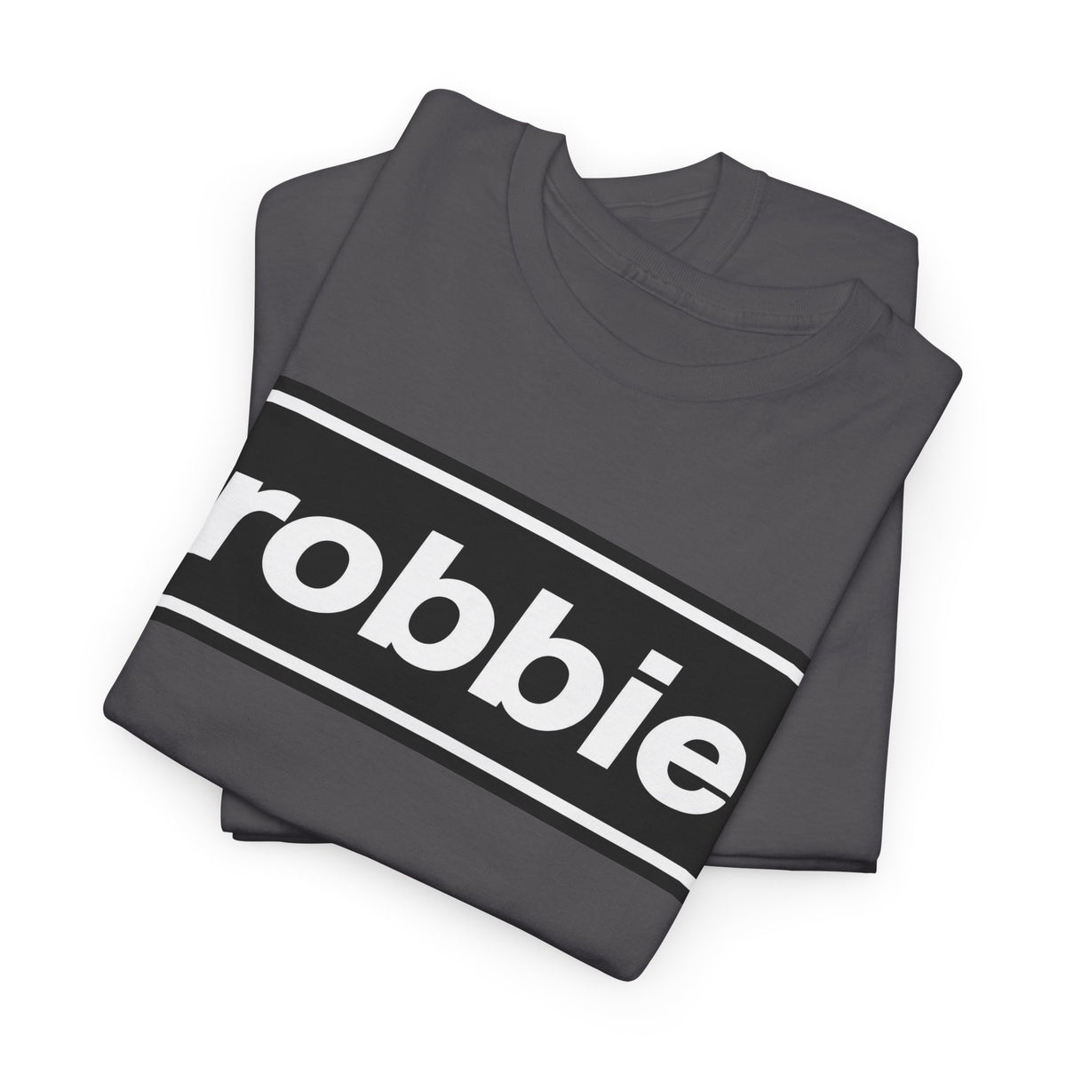 Robbie Inspired Cotton T-Shirt — Minimal Black Box Logo T-Shirt