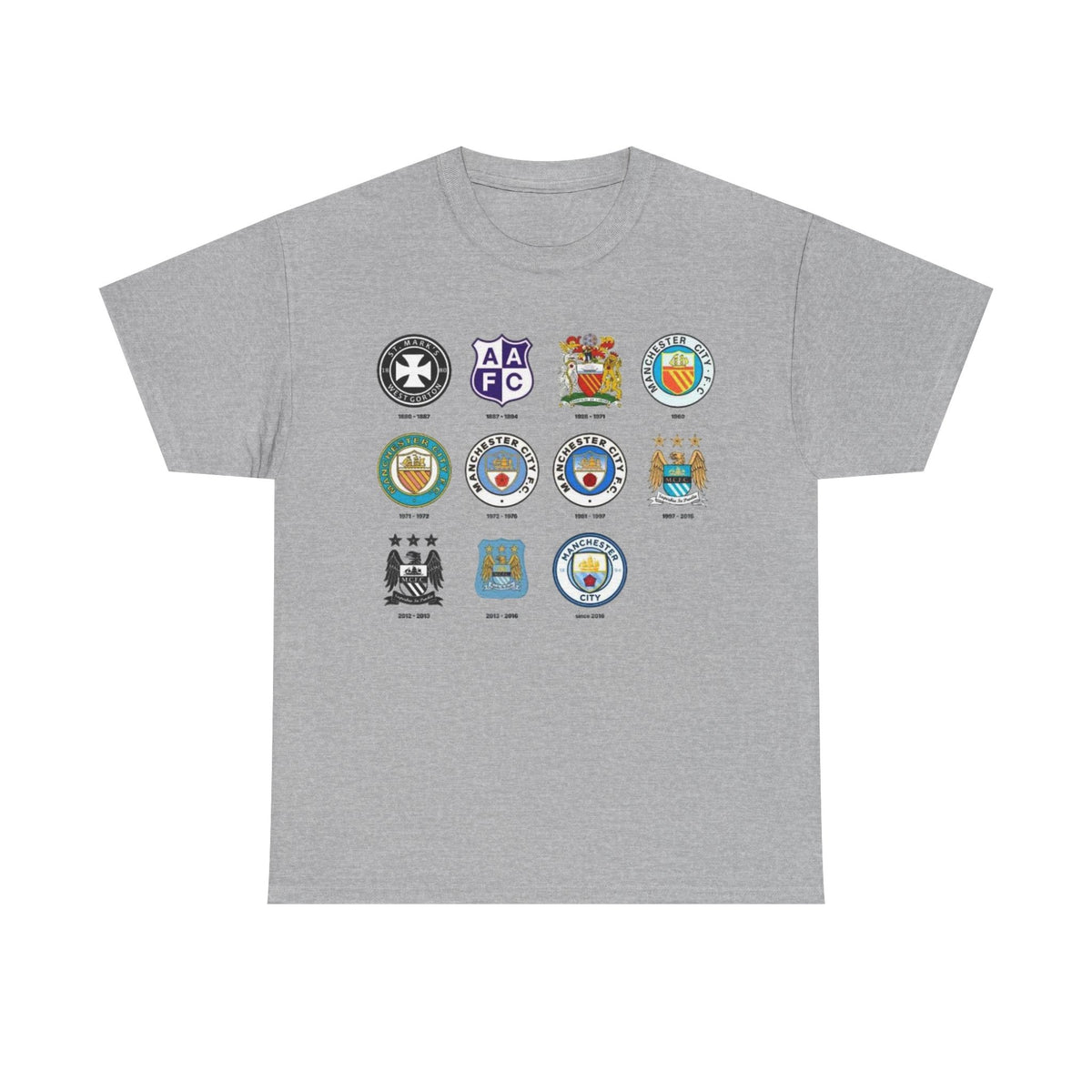 Manchester City Football Club Crest Inspired Tee — Classic Soccer Logos Graphic T‑Shirt