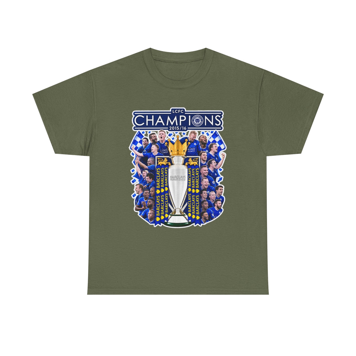 Leicester City 2015/2016 Champions Trophy Soccer T-Shirt — Team Victory Graphic Tee