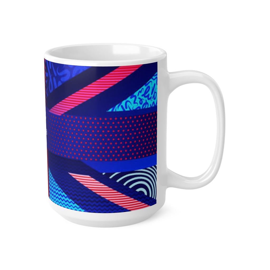 Team GB Olympic Ceramic Mug — Bold Union Jack Pattern (11oz & 15oz)