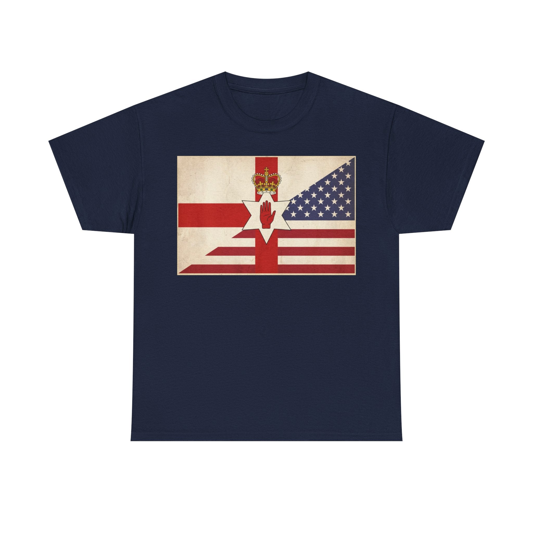 Northern Ireland + American Flag Tee — Vintage Graphic Shirt