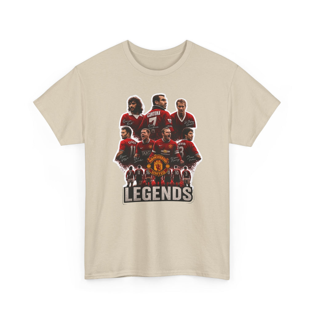 Manchester United Legends Football Team Tee — Retro Manchester United Players Graphic Shirt